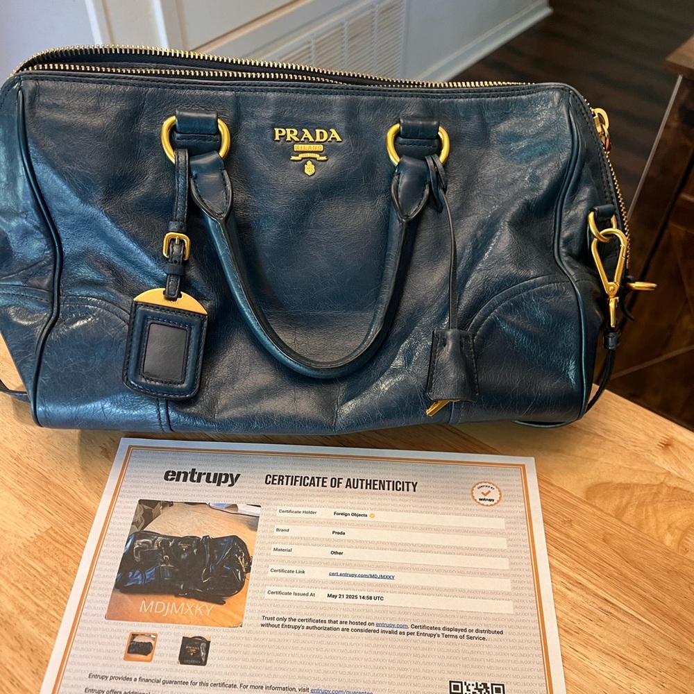 Prada leather 2way shoulder bag